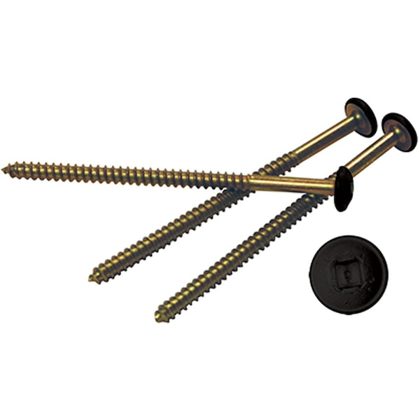 Ekena Millwork 3" Lifetime Vinyl Painted Screws, Black (Each) LVPS0001BL - main